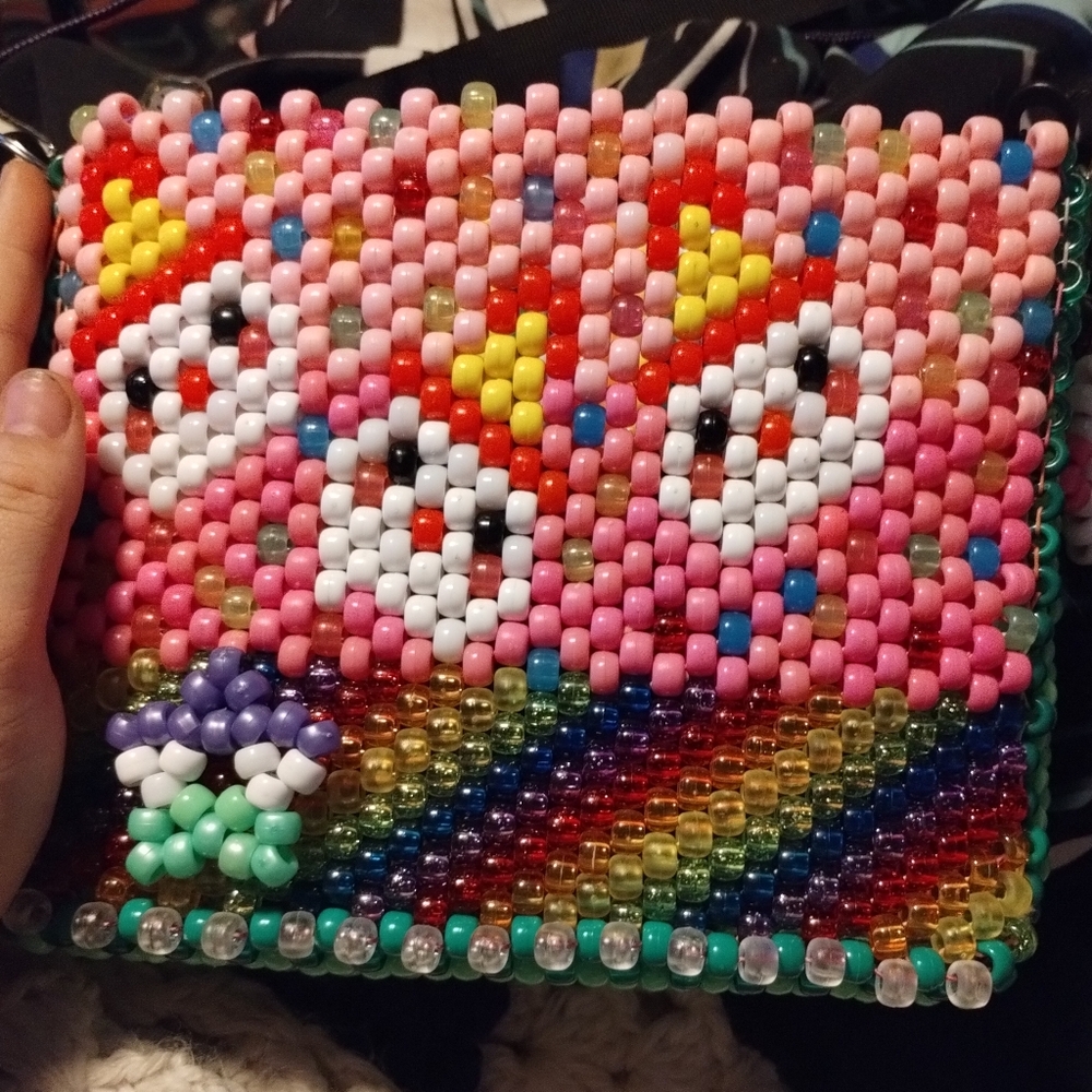 Custom Beaded Kandi Purse READ DESC